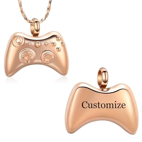 Memorial Pendant, Ashes Necklace of Loved One, Keepsake Gifts for Men Women Imrsanl Game Controller Urn Necklace Cremation Jewelry for Ashes B0CTMCX9JM