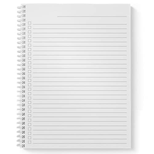 Gotcha Covered Notebooks Softcover No Adulting 8.5" x 11" Funny Spiral Notebook/Journal, 120 Checklist Pages, Durable Gloss Laminated Cover, White Wire-o Spiral. Made in the USA B09RQ75Z2J