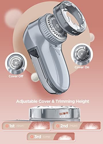 Bymore Fabric Shaver Lint Shaver for Clothes, Dual Power Lint Remover with Battery or Corded Use, Portable Sweater Shaver for Clothing, Furniture & Travel