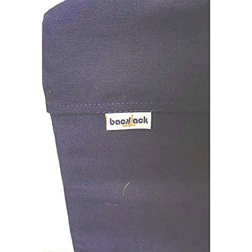 Folding BackJack -Made in The USA- Navy Cotton Fabric Lightweight Floor Seating Chair for Gaming, Families, Parents, Daycare, Back Support, Reading, Yoga, Meditation, Dorm, School