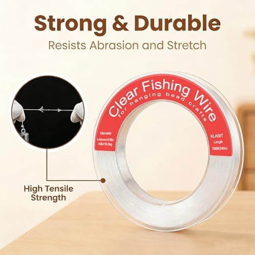 KLASIT Fishing Line 788FT,Invisible Monofilament Fishing Wire,Supports 43 Pounds Strong Nylon Invisible Thread for Hanging Decorations,Balloon Garland,Crafts,Picture Display