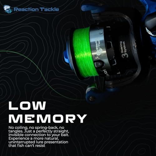 Reaction Tackle Monofilament Fishing Line - Premium Nylon Mono Line, Strong & Abrasion-Resistant, Low Memory for Smooth Long Casts - Freshwater & Saltwater