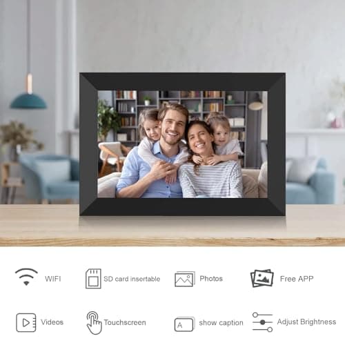 MEZED 10.1'' Digital Picture Frame，Smart Digital Photo Frame with 1280x800 IPS Touch Screen, Auto-Rotate and Slideshow, Easy Setup to Share Moments Via APP from Anywhere Anytime
