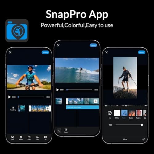 icefox i8 20MP 5X Zoom Action Camera with EIS, WiFi Remote Control, Waterproof Underwater Camera for Snorkeling Cycling Vlogging