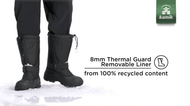 Kamik Greenbay 4 Men's Winter Boot - Waterproof Shoes for Men - Removable Liner & Winter Shoes - Traction Grip Snow Boots - -40°C Temperature Rating - Thermal Guard Liner
