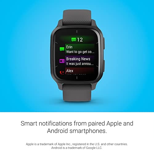 Garmin Venu® Sq 2 GPS Smartwatch - AMOLED Display, All-Day Health Monitoring, Long Battery Life, Activity & Heart Rate Tracker, Slate and Shadow Gray