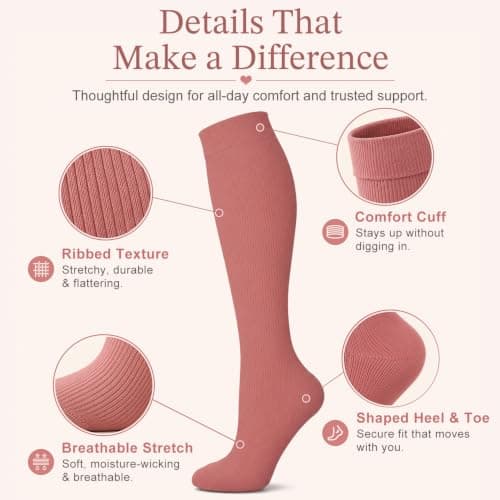 Laite Hebe 4 Pairs-Compression Socks for Women&Men Circulation-Best Support for Nurses,Running,Athletic B0B3RFNH1G