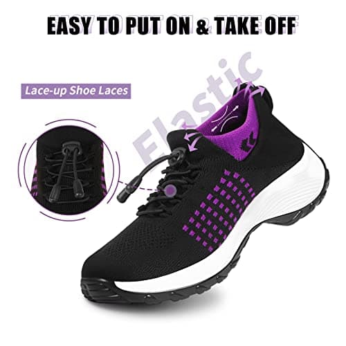 STUNAHOME Orthopedic Sneakers Breathable Women Walking Shoes Slip on Trainers Women's Comfortable Casual Ladies Athletic Shoe Thick Bottom