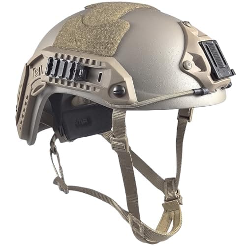 H World Shopping Adjustable Maritime 10 Level of Kevlar Fibre Protective Helmet Tan DE