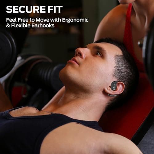 Monster Open Ear AC317 Headphones, Wireless Headphones with Stereo Sound, Bluetooth 5.4, 24H Playback, Crystal Clear Calls, Type-C Charging, Touch Control, Sweat Resistant Open Ear Wireless Earbuds