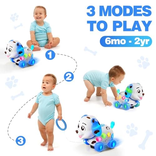HumorPlay Musical Puppy Baby Toy 6-12-18 Month, Crawling & Walking Toys for 1 Year Old Boy Girl Gifts, Birthday Gift for 1 Year Old Boy Toy, Bilingual Infant Present for 6 7 8 9 10 Month B0DLFV6YPR
