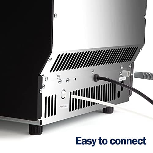 EUHOMY Commercial Ice Maker Machine, 200lbs Daily Output, Under Counter ice Machine with 65lbs Ice Storage Capacity, Perfect for Home/Bar/Restaurant/Outdoor Activities(Stainless Steel)