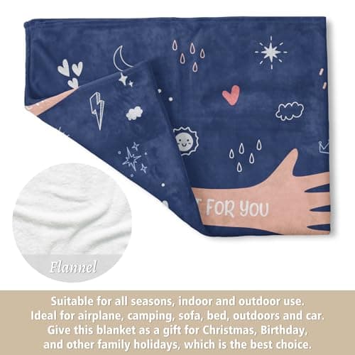 Craftique I Love You Gifts for Him Her - Soft Blanket with Love Hug - Long Distance Relationship Gifts, Anniversary/Birthday Gift for Boyfriend Girlfriend Friend