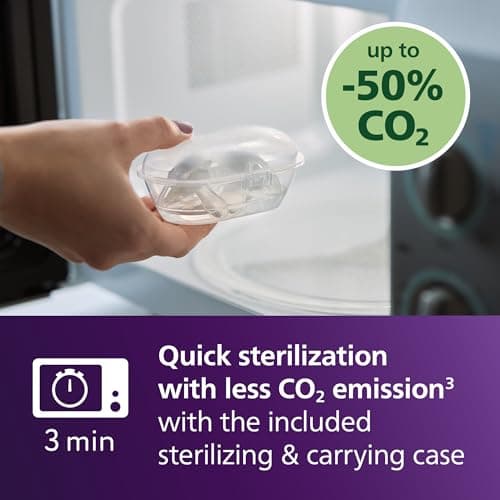 Philips Avent Ultra Soft Pacifiers - Orthodontic Design, for Babies 0-6 Months, Flexible Shield, Silicone Symmetrical Nipple, BPA-Free, 2 Sterilizing Cases, 4 Pack, SCF091/47