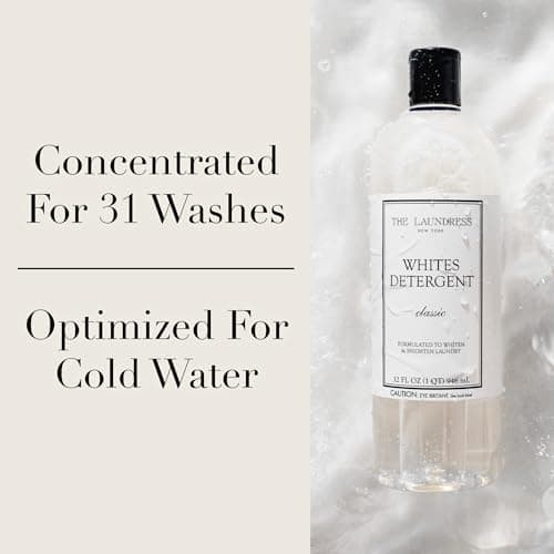 The Laundress Whites Detergent, Concentrated Laundry Detergent Liquid, Whiten & Brighten Clothes, Tough on Stains, Classic Scent, 32 oz.