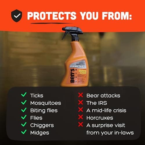Ben's Clothing & Gear Insect Repellent - Long-Lasting Insect Protection Spray for Clothes & Gear - Contains Permethrin & Lasts Up to 6 Weeks - 24 fl oz
