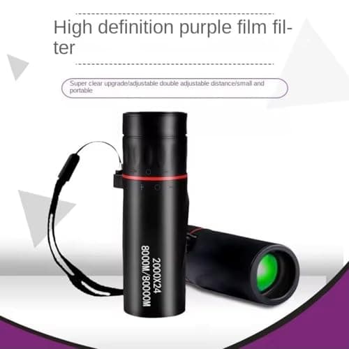 Compact High Power Monocular Telescope, 8X Magnification Portable Single Tube for Hiking, Bird Watching, Stargazing, and Outdoor Adventures