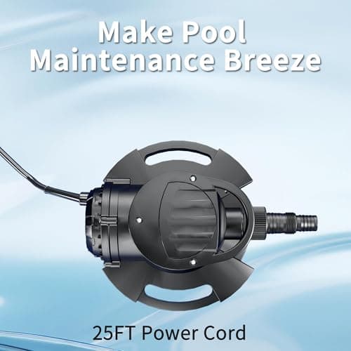 LANCHEZ 1/2HP Automatic Pool Cover Pump, 2250GPH Submersible Water Sump Pump with Check Valve & 3 Adapters, 25ft Power Cord, Removal for Swimming Pool, Hot Tubs, Rooftops and more,Black