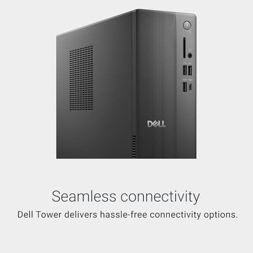 Dell Slim Desktop ECS1250 - Intel Core i3 14100 Processor, 8GB DDR5 RAM, 512GB SSD, WiFi 6, Intel UHD Graphics 730, Windows 11 Home, Onsite Service - Black