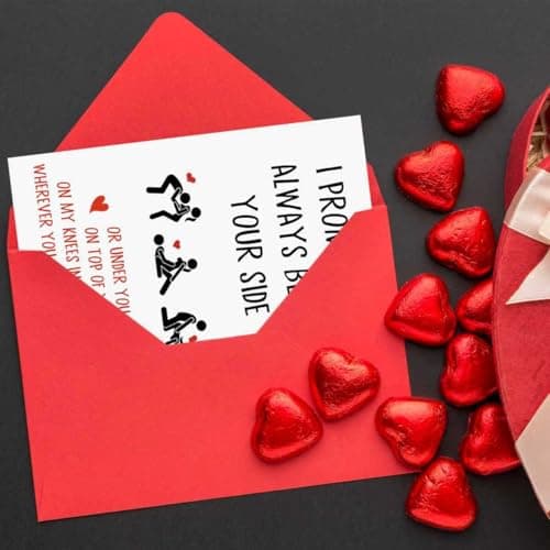 Funny Valentines Day Gifts for Him Her, Valentines Day Card for Men Women, Naughty Anniversary Birthday Card for Boyfriend Husband Fiance Girlfriend Wife Fiancee, I Promise to Always Be by Your Side