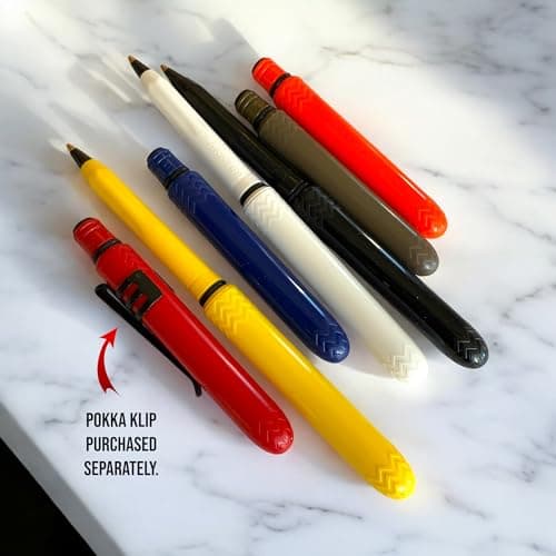 The USA Made Pocket Pen – 8 Pack – compact, affordable, lightweight, EDC black ink ballpoint pen – waterproof and floats – carries small, writes big (Flat Dark Earth)