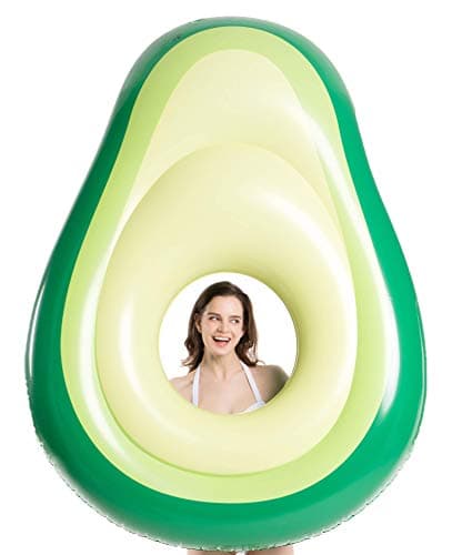 Jasonwell Inflatable Avocado Pool Float Floatie with Ball Water Fun Large Blow Up Summer Beach Swimming Floaty Party Toys Lounge Raft for Adults (XL)