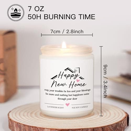 House Warming Gifts New Home Housewarming Gifts for Women Men Friend New Home Gift Ideas Cool New Homeowner Gift House Warming Apartment Party Decor Closing Presents for Home Buyers Scented Candle