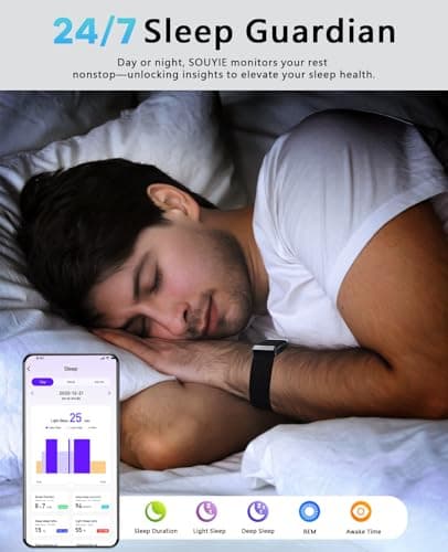 Smart Bracelet for Men Women, Health Activity Fitness Trackers, 24H Sleep Tracker, 24/7 Continuous Heart Rate/Blood Pressure/HRV/Stress Monitor, 170+ Sports Modes Smart Wristband with Free APP 2 Bands