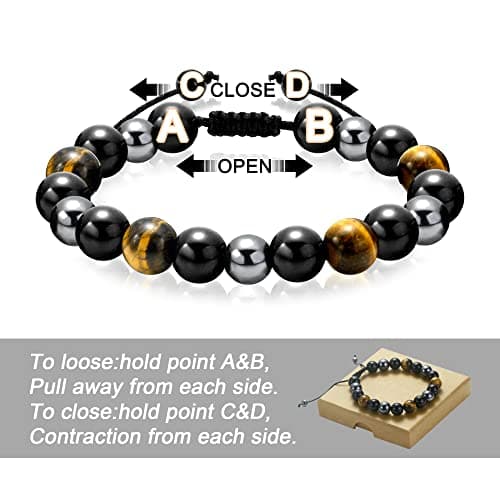 Sereney 9 10 11 12 13 15 16 18 21 30 40 50 60 Year Old Birthday Gifts for Him Boys, Handmade Triple Protection Bracelets as Adjustable National Boyfriend Day Bracelets for Boys Son Grandson Dad Man