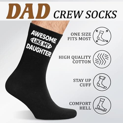 VICRAZY Christmas Gifts, Stocking Stuffers for Dad, Mom, Grandpa & Sister from Daughter, Son – Funny Socks for the Family