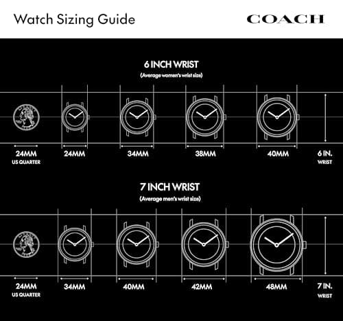 Coach Elliot 2H Quartz Watch for Men - Stainless Steel Wristwatch - Classic, Minimalist - Water Resistant 3 ATM/30 Meters - Premium Fashion Timepiece for Everyday Wear - 41mm