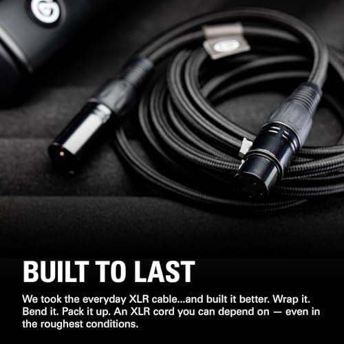 Elgato XLR Cable – Shielded Microphone Cable for Studio Recording and Live Production, Gold-Plated Pins, Male to Female, for Mic and Balanced Analog Line Levels, 10ft/3m