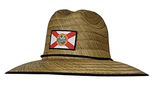 Hook & Tackle Florida Lifeguard | Fishing Stretch Fit | Straw Hat