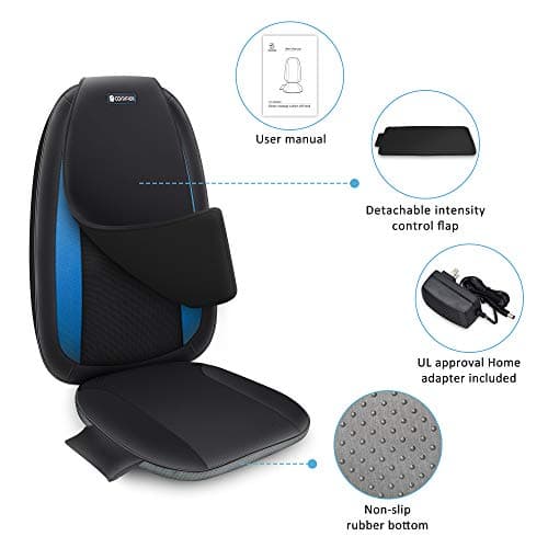COMFIER Shiatsu Back Massager with Heat,Deep Tissue Kneading Massage Seat Cushion,Massage Chair Pad for Full Back,Body Massager for Home or Office Chair use, Father Day Gift for Men
