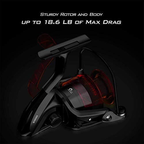 KastKing Brutus Spinning Reel, Freshwater Spinning Fishing Reels, Graphite Frame, CNC Aluminum Spool, 5.2:1 Gear Ratio, 4+1 Ball Bearings