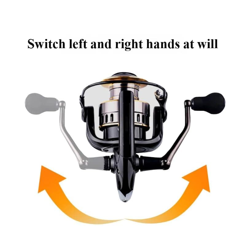 Spinning Fishing Reel Metal Spool Long Cast Smooth Drag System Corrosion Resistance Lightweight Body Round Knob