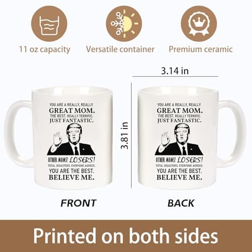 Breezy Valley Mom and Dad Mugs Christmas Gifts for Parents from Daughter Son - New Parent Gifts for Mommy Daddy from Children Kids, Funny Birthday Anniversary Mom and Dad Coffee Mugs Set Gift Ideas