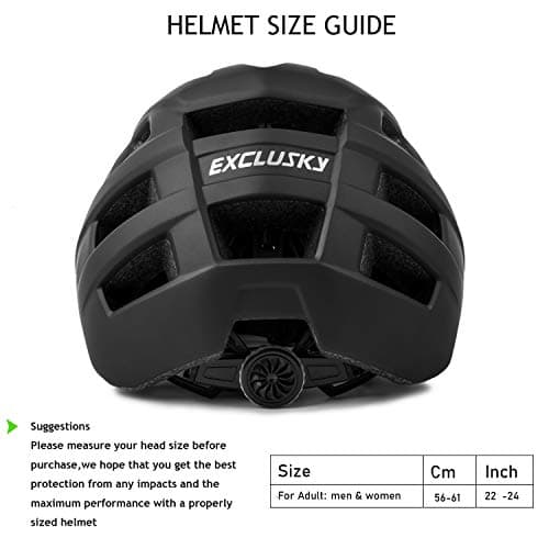 Exclusky Bike Helmet Mountain Bike Helmet for Adults Lightweight MTB Cycling Helmet for Men Women Adjustable Bicycle Helmet with Visor