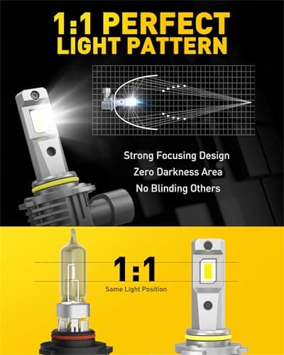 AUXITO 9005 9006 Bulbs Combo 1400% Brighter HB3/HB4 Bulbs, 6500K Cool White, Plug-N-Play, Pack of 2