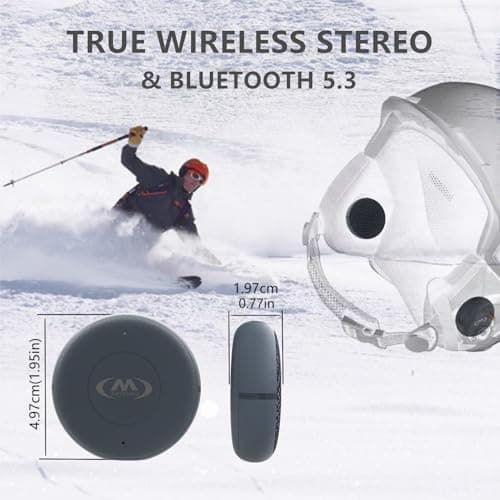 Outdoor Sports Ski Helmets Headphones/Bicycle Helmets Headset- Chips 5.3 - True Wireless Bluetooth Helmet Speakers for Skiing, Snowboarding Mountain Biking