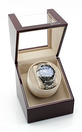 Single Watch Winder by Versa - Elite Automatic Watch Winder - Quiet Japanese Motor - 12 Settings - Compatible with Rolex's, Cartier, Omega, and More