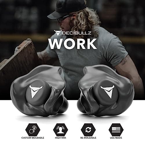 Decibullz - Custom Molded Earplugs, 31dB Highest NRR, Comfortable Hearing Protection for Shooting, Travel, Work and Concerts