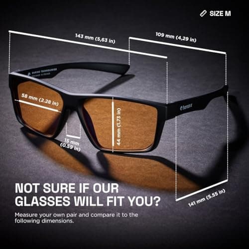 Horus X • Blue Light Glasses Men Women | Blue Light Blocking Glasses for Screen Anti-Fatigue Eye Migraine | Gaming Glasses V3