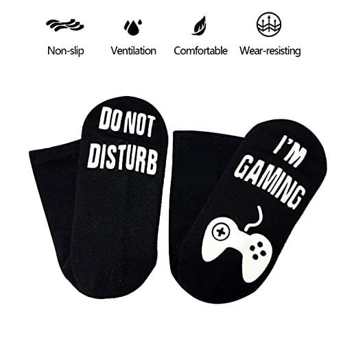 NDLBS Funny Christmas Gifts Novelty Gaming Socks Christmas Stocking Stuffers for Men Teens Boys Kids Him Adult Xmas Gifts