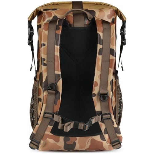 Yukon Outfitters Castor Waterproof Backpack | Roll-Top Dry Bag w/Padded Straps |Durable 25.5L Pack for Hiking & Outdoor Gear - Vintage Camo