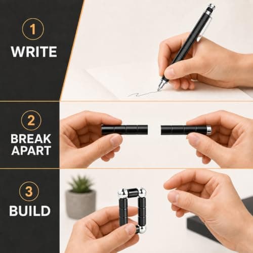 Fun Men Gifts Fidget Gel Pens - Unique Birthday Gift for Mens, Novelty Christmas Stocking Stuffers Easter Anniversary Valentines Day White Elephant Present Ideas Gadget, Cool Secret Santa Gift for Him