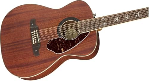 Fender Tim Armstrong Hellcat 12-String Concert Acoustic Guitar, with 2-Year Warranty, Natural, Walnut Fingerboard