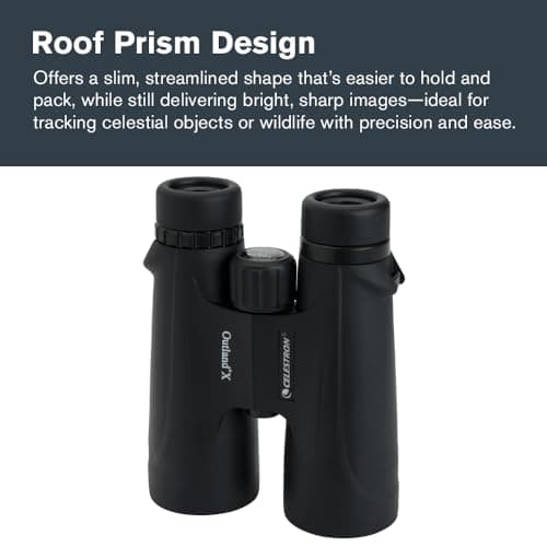 Celestron - Outland X 10x50 Binoculars – Ideal for Birding and Outdoors – 50mm Objective Lenses – 5.6° Field of View – BaK-4 Prisms – Multi-Coated – Waterproof and Fogproof