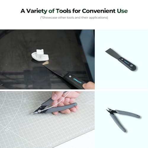 Creality 3D Printer Tool Kit, 74Pcs 3D Printing Tool Wrap Kit Assembly/Removal/Filament Cutting Set 3D Printer Accessories for All FDM Printers Cleaning Finishing Printing
