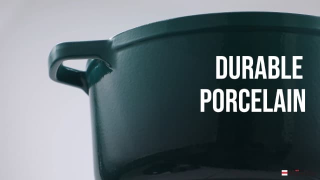 Mueller DuraCast 6 Quart Enameled Cast Iron Dutch Oven Pot with Lid, Heavy-Duty, Oven Safe up to 500° F & Across All Cooktops, Wedding Registry Ideas & Gifts, Emerald